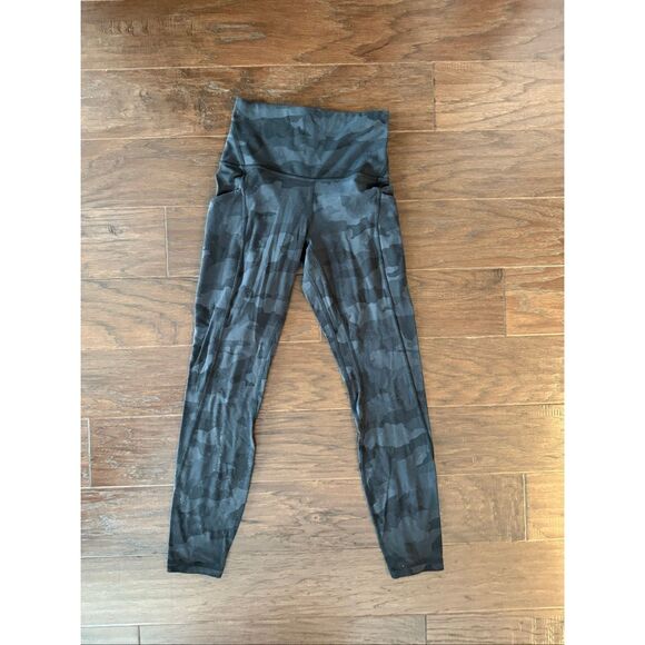 Lululemon Align High Rise Pant with Pockets 25" Heritage 365 Camo Deep Coal Mult - Picture 3 of 7